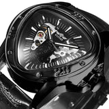 Top Brand Triangle Golden Skeleton Mechanical Automatic Sport Watch for Men - The Jewellery Supermarket