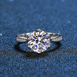 3 Carat Round Brilliant High Quality Moissanite Diamonds Solitaire Rings Wedding Rings - Fine Rings - The Jewellery Supermarket