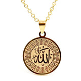 NEW  Exquisite Stainless Steel Charming Islamic Allah Pendant Necklace for Men and Women
