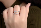 Charming Trendy Cross  Silver 925 Religious Adjustable Rings For Women - Christian Jewellery - The Jewellery Supermarket