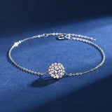Appealing D Color 1 Carat VVS High Quality Moissanite Diamond Charm Bracelet - Fine Jewellery