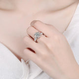 1 CT VVS1 D Color Moissanite Ring Fountain Wedding Band Rings Fine Jewelry - The Jewellery Supermarket