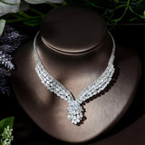NEW - Classic Ladies Gorgeous Water Drop AAA+ Cubic Zirconia Diamonds Jewellery Set - The Jewellery Supermarket