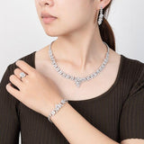 NEW ARRIVAL - Gorgeous Elegant AAA+ Cubic Zirconia Diamonds Jewellery Set - The Jewellery Supermarket
