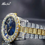 Brilliant Top Brand Luxury Iced Out Hip Hop Colourful Simulated Diamonds Couples Fancy Fashion Watches - The Jewellery Supermarket