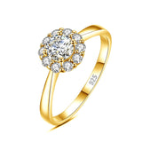 Fascinating 0.5ct 5mm Flower Ring With High Quality Moissanite Diamonds - Fine Jewellery - The Jewellery Supermarket