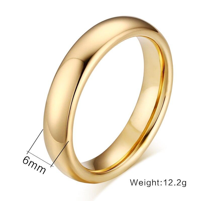 New Vintage Solid Gold-Color Tungsten Carbide Engagement Wedding Rings For Couples - High Quality Rings - The Jewellery Supermarket