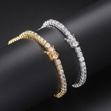Crystal Tennis Bracelets for Women - Luxury AAA+ Cubic Zirconia Simulated Diamonds Gold Colour Jewellery