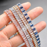 DAZZLING Luxury Zirconia Crystal Gold Color Fashion Jewelry Tennis Bracelet for Women
