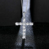 Beautiful Handmade Cross High Quality Moissanite Diamonds Necklace - Luxury Jewellery