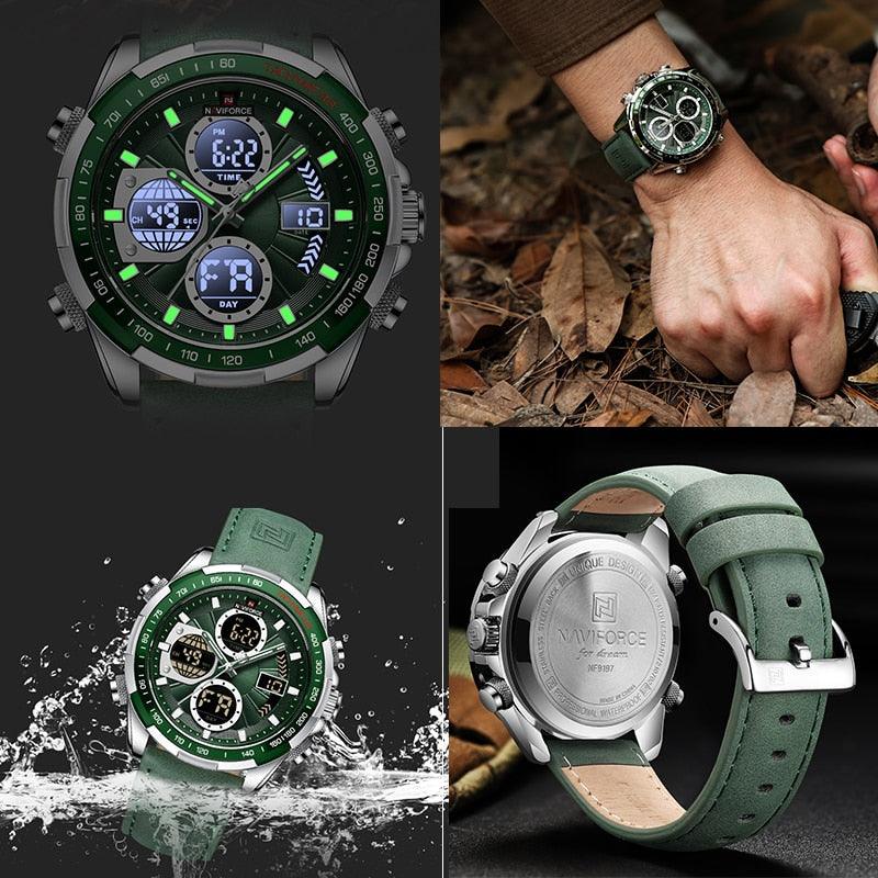 NEW MENS WATCHES - Luxury Sport Chronograph Alarm Waterproof Quartz Military Watches for Men - The Jewellery Supermarket