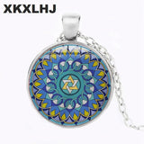 NEW Retro Jewish Shield Star Of David Hexagram Handmade Judaica Necklace Pendant - The Jewellery Supermarket