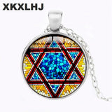 NEW Retro Jewish Shield Star Of David Hexagram Handmade Judaica Necklace Pendant