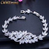 Luxury Women Large White Flower Charm AAA+ Cubic Zirconia Wedding Jewelry
