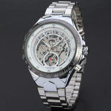 Luxury Brand Sports Design Automatic Mechanical Skeleton Stainless Steel Wristwatch - The Jewellery Supermarket