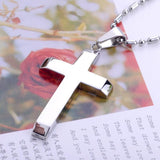 Fine Two Colors Silver and Gold 316l Stainless Steel Cross Necklace Pendant - Christian Popular Jewellery