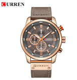NEW - Brand Watch Leather Sports Watches Men's Army Military Quartz Wristwatch - The Jewellery Supermarket