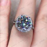 NEW Luxury Dazzling Round Cut Silver AAAA Quality Cubic Zirconia Engagement Promise Ring