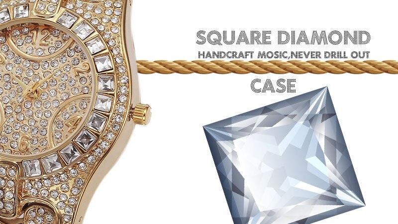 Awesome Luxury Brand Bling Fashion Simulated Diamonds Designer Ladies Quartz Waterproof Watches - The Jewellery Supermarket
