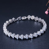 WONDERFUL High Quality Fashion Rose Gold Color Round Cut AAA+ Cubic Zircon Simulated Diamonds Tennis Bracelets - The Jewellery Supermarket