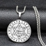 NEW Pentacle Key Of Solomon Seal Stainless Steel Hexagram Necklace