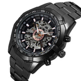 Fashion Sale Stainless Steel Automatic Self Winder Skeleton Mechanical Watch - The Jewellery Supermarket