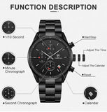 NEW ARRIVAL - Top Brand Luxury Fashion Business Quartz Stainless Steel Waterproof Sports Men’s Wristwatch - The Jewellery Supermarket