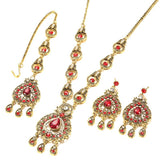 Gold-Color Mosaic  Blue Crystal Fashion Vintage Look Jewellery Sets - Pendants Necklace Earrings For Women