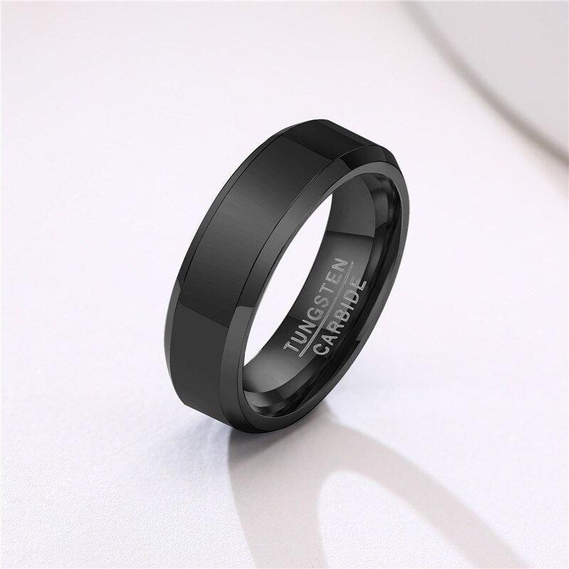 New Fashion Black Gold Silver Color Tungsten Carbide Men's Ring - Wedding Engagement High Quality Jewellery - The Jewellery Supermarket