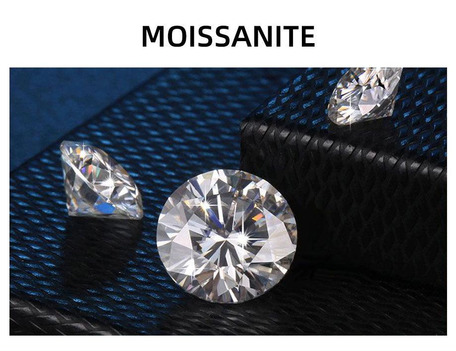 Luxury 1ct Brilliant Cut High Quality Moissanite Diamonds Ring With Side Stones - Fine Jewellery - The Jewellery Supermarket