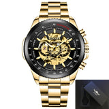 Fashion Skeleton Mechanical Stainless steel Automatic Watch - The Jewellery Supermarket