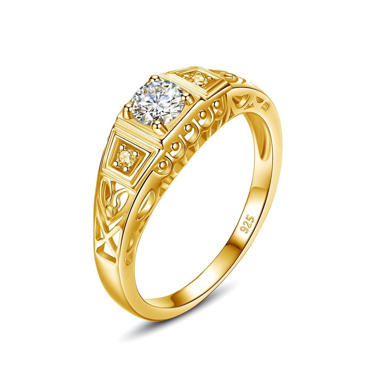 Luxury 4.5mm Round Cut High Quality Moissanite Diamonds Wedding, Engagement Leaf Filigree Ring - The Jewellery Supermarket