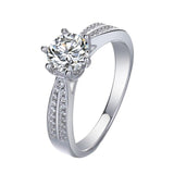 Luxury 1ct Brilliant Cut High Quality Moissanite Diamonds Ring With Side Stones - Fine Jewellery - The Jewellery Supermarket