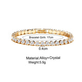 LOWEST PRICE - Luxury High Quality AAA Cubic Zirconia Crystals Tennis Bracelets For Women - Gold Silver Color Bracelets - The Jewellery Supermarket