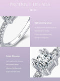 NEW Fashion Square Emerald Cut Dazzling AAAA Quality Simulated Diamonds Rings - The Jewellery Supermarket