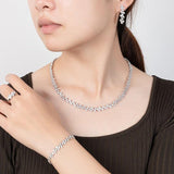 NEW ARRIVAL - Trendy Elegant AAA+ Cubic Zirconia Diamonds Delicate Jewellery Set - The Jewellery Supermarket