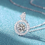 Fabulous 1/0.8 CT D Colour VVS Round Cut High Quality Moissanite Diamonds Necklace - Fine Jewellery