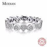 NEW ARRIVAL -  Silver Classic AAA+ Cubic Zirconia Diamonds Real Sterling Hearts Ring