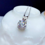 Fantastic Round Cut 1CT 2CT 3CT VVS High Quality Moissanite Diamonds Fine Jewellery Lab Diamond Necklace