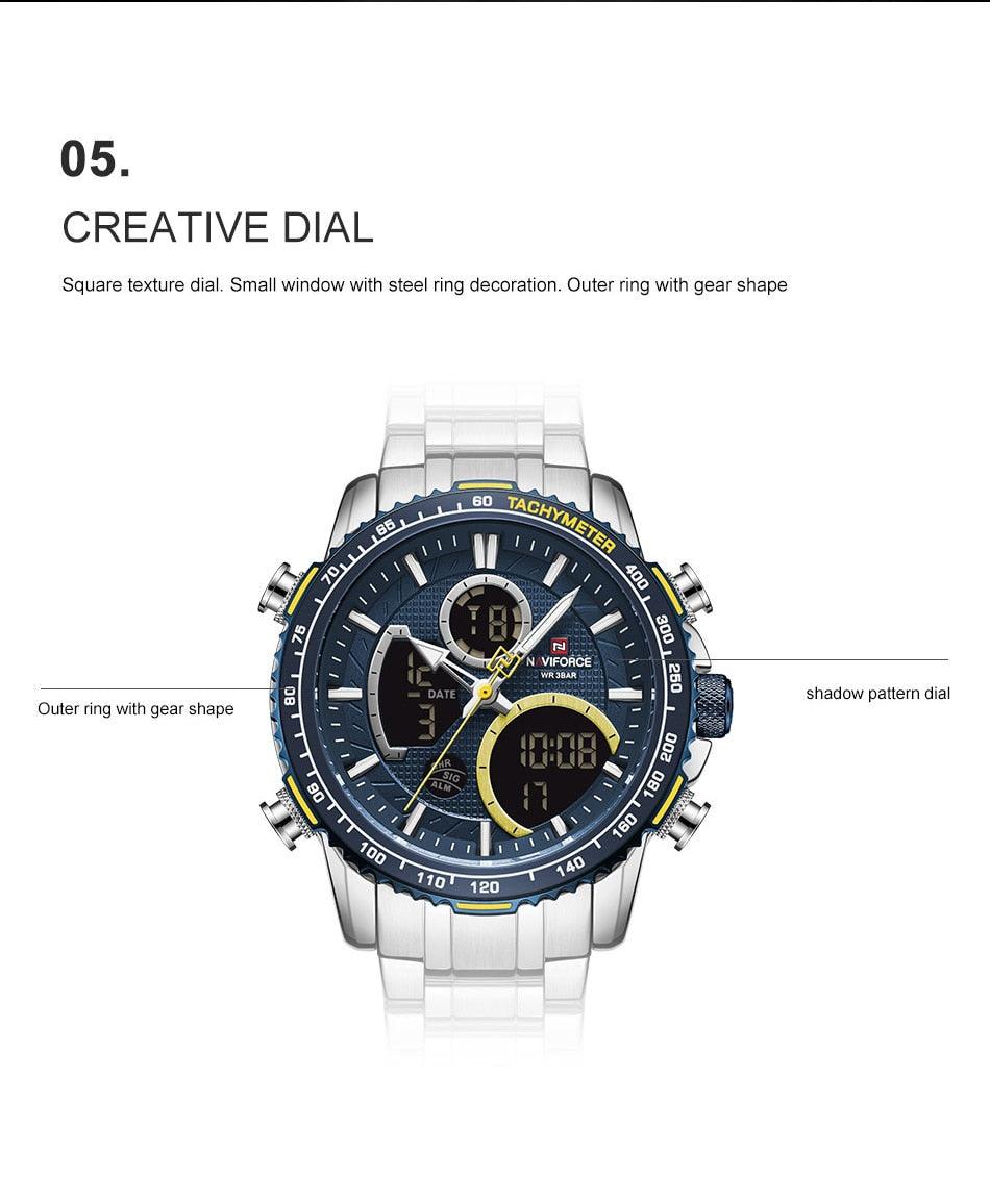 NEW MENS WATCHES - Luxury Brand Sport Digital Chronograph Quartz Military Waterproof Wristwatch - The Jewellery Supermarket