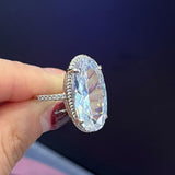 Gorgeous Luxury Big Oval Cut AAA+ Cubic Zirconia Diamonds High Quality Fashion Ring - The Jewellery Supermarket