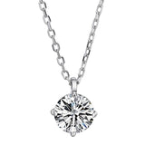 Sensational Classic Round Cut VVS 0.5/1/2 Carat High Quality Moissanite Diamonds Necklace- Fine Jewellery - The Jewellery Supermarket