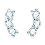 Super ♥︎ High Quality Moissanite Diamonds ♥︎ Crawler Stud Earrings - Fine Jewellery - The Jewellery Supermarket