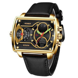 NEW MENS WATCHES - Top Brand Luxury Fashion Square Casual Sports Waterproof Double Display Watch - The Jewellery Supermarket