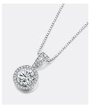 Exceptional 1 Carat VVS D Colour  Round Cut High Quality Moissanite Diamonds Necklace Luxury Jewellery