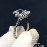 New Arrival Luxury Rectangle Cut Delightful AAA+ Quality CZ Diamonds Engagement Ring - The Jewellery Supermarket