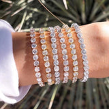 AMAZING Shiny AAA+ Cubic Zirconia Simulated Diamonds Chain Crystal Women's Dazzling Tennis Bracelets