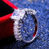 Adorable New Luxury Princess Cut Designer AAA+ Cubic Zirconia Diamonds Fashion Ring - The Jewellery Supermarket