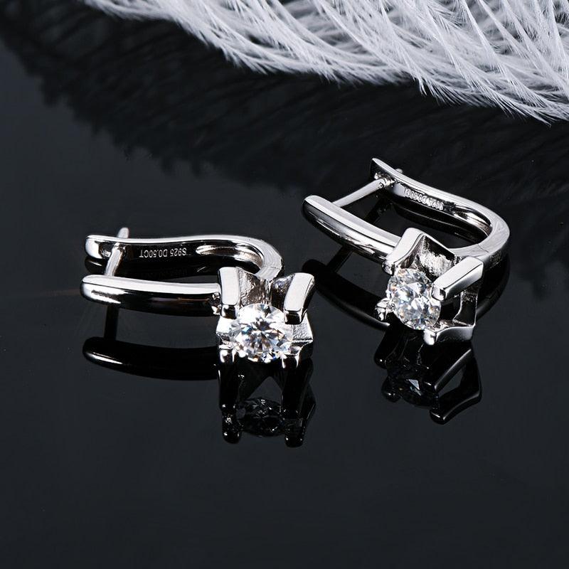 Super Trendy New ♥︎ High Quality Moissanite Diamonds ♥︎ Dangle Huggie Earrings - Fine Jewellery - The Jewellery Supermarket
