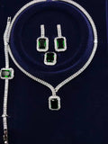 NEW ARRIVAL- Vintage Square Dazzling AAA+ Cubic Zirconia Diamonds Jewellery Set - The Jewellery Supermarket